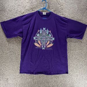 Vintage Arizona Shirt Mens Extra Large Purple Santee Heavy Weight Made In USA‎